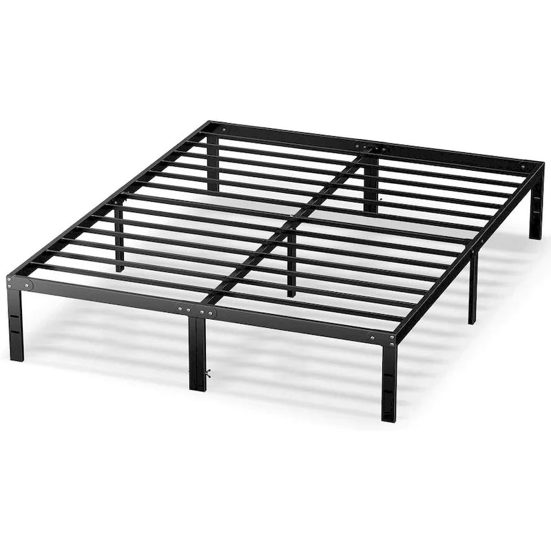 Heavy Duty Metal Platform Bed Frame with Under-Bed Storage, No Box Spring Needed, Black