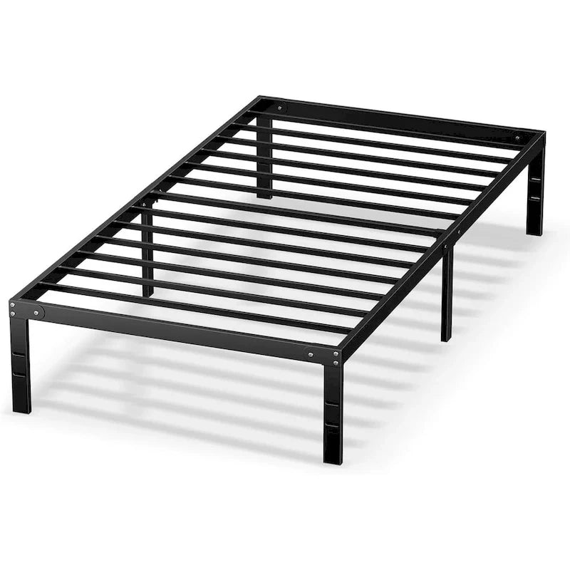 Heavy Duty Metal Platform Bed Frame with Under-Bed Storage, No Box Spring Needed, Black