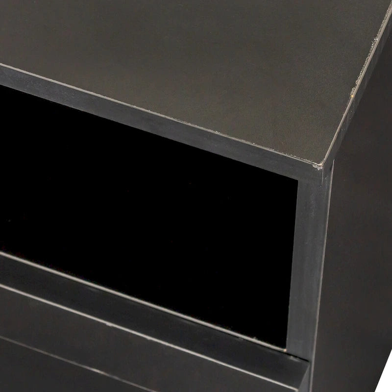 Moderner minimalistischer TV-Schrank mit 3 offenen Fächern und 3 Schubladen aus hochdichter Platte, geeignet für Fernseher bis 80 inch