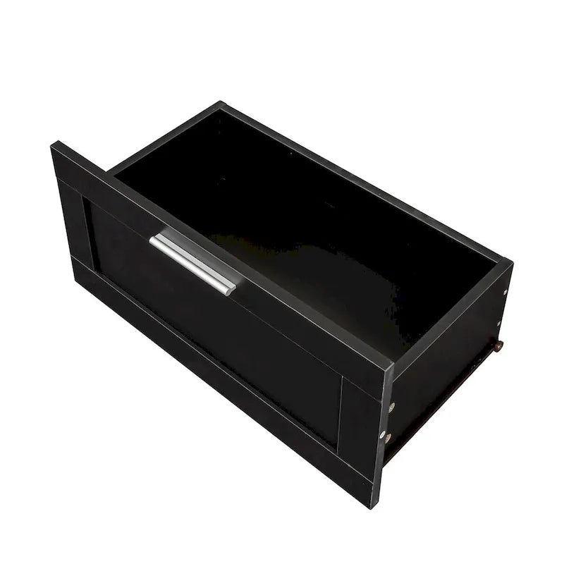 Moderner minimalistischer TV-Schrank mit 3 offenen Fächern und 3 Schubladen aus hochdichter Platte, geeignet für Fernseher bis 80 inch