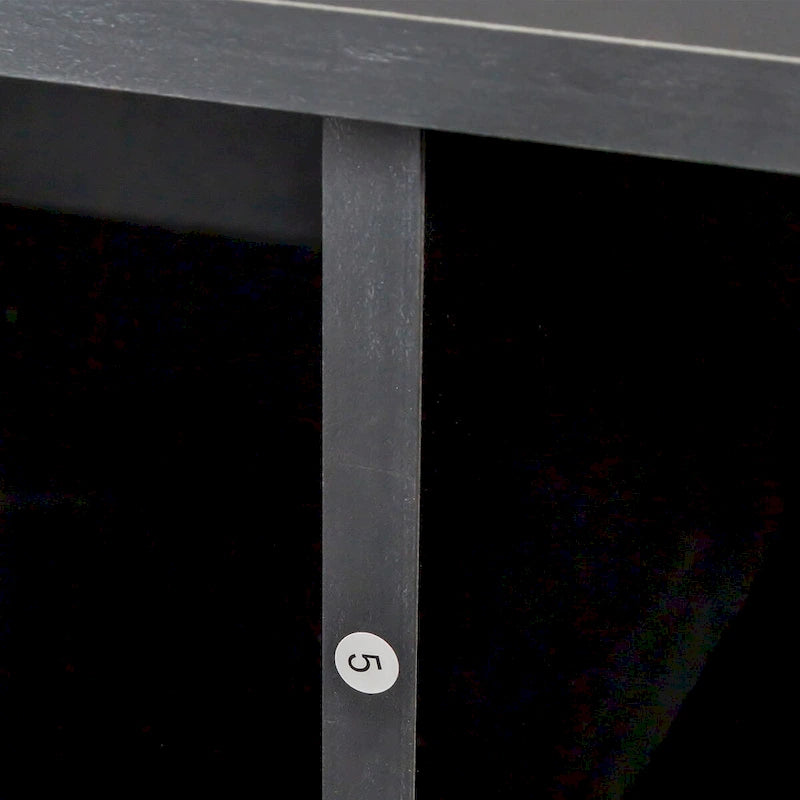 Moderner minimalistischer TV-Schrank mit 3 offenen Fächern und 3 Schubladen aus hochdichter Platte, geeignet für Fernseher bis 80 inch