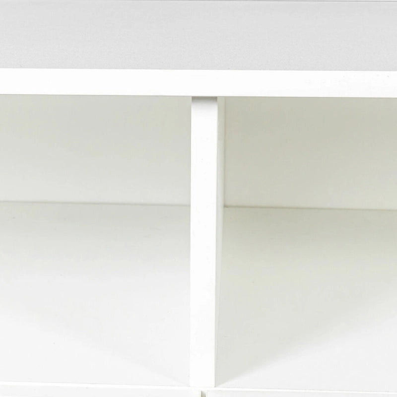 Moderner minimalistischer TV-Schrank mit 3 offenen Fächern und 3 Schubladen aus hochdichter Platte, geeignet für Fernseher bis 80 inch